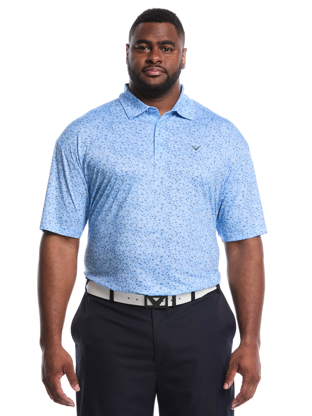 Big & Tall Confetti Chevron All Over Polo (Open Air) 