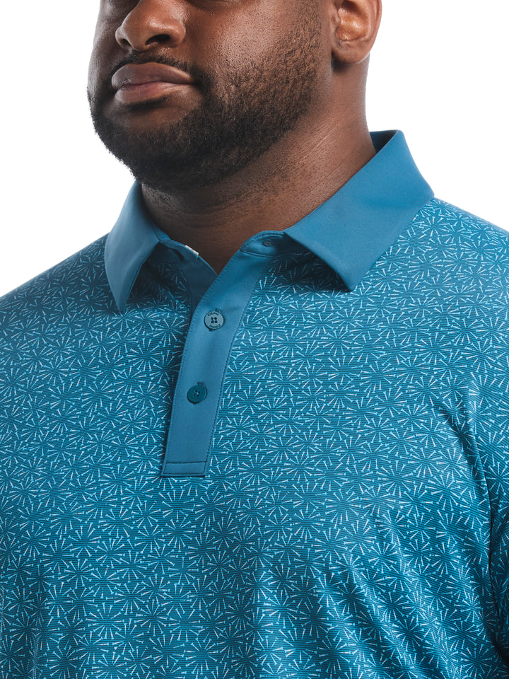 Big & Tall Confetti Tees Print Polo-Polos-Callaway