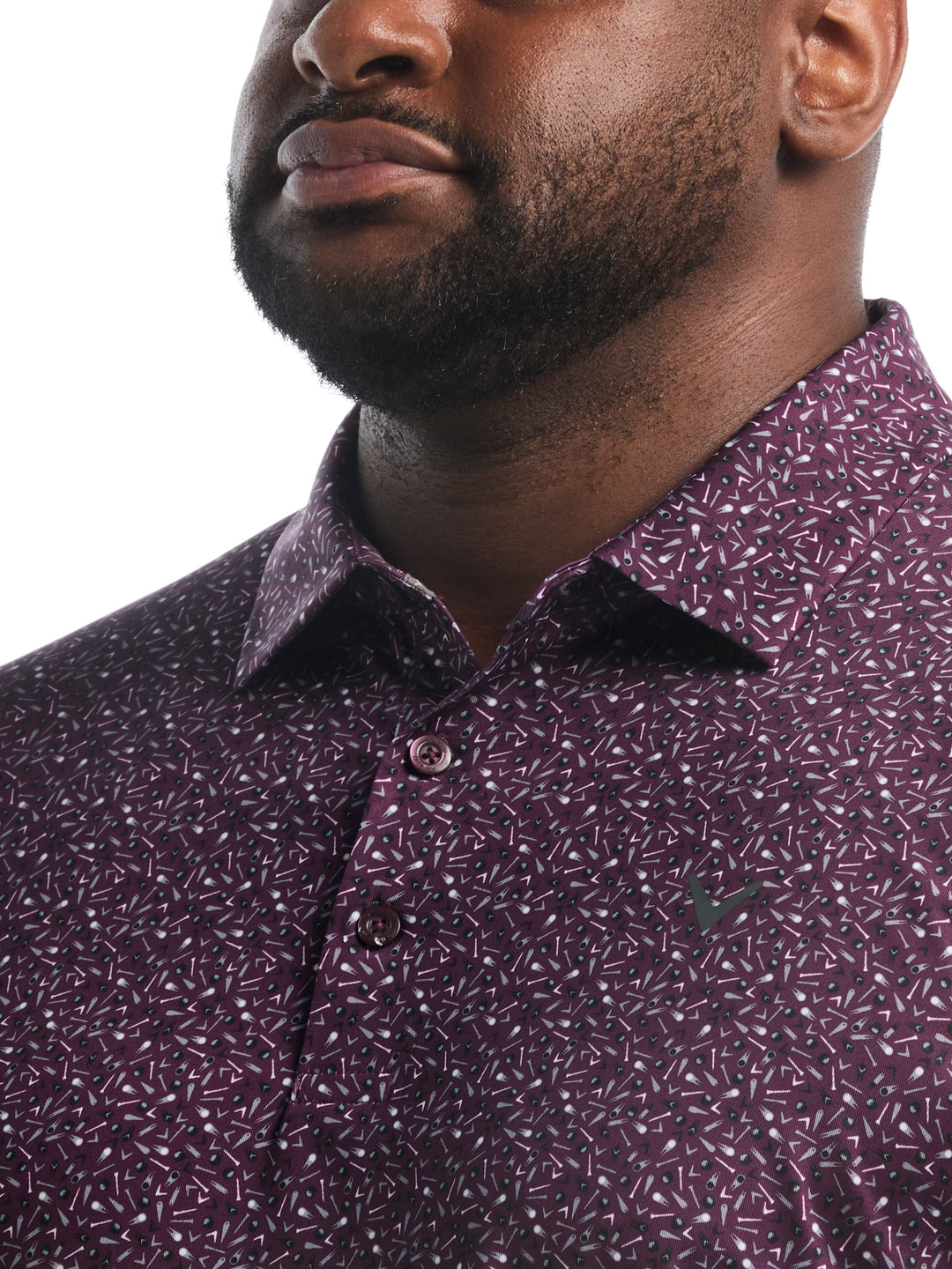 Big & Tall Course Essentials Confetti Print Polo-Polos-Callaway