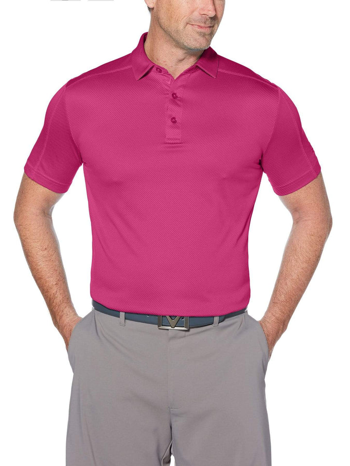 Big & Tall Denim Jacquard Polo-Polos-Callaway Apparel