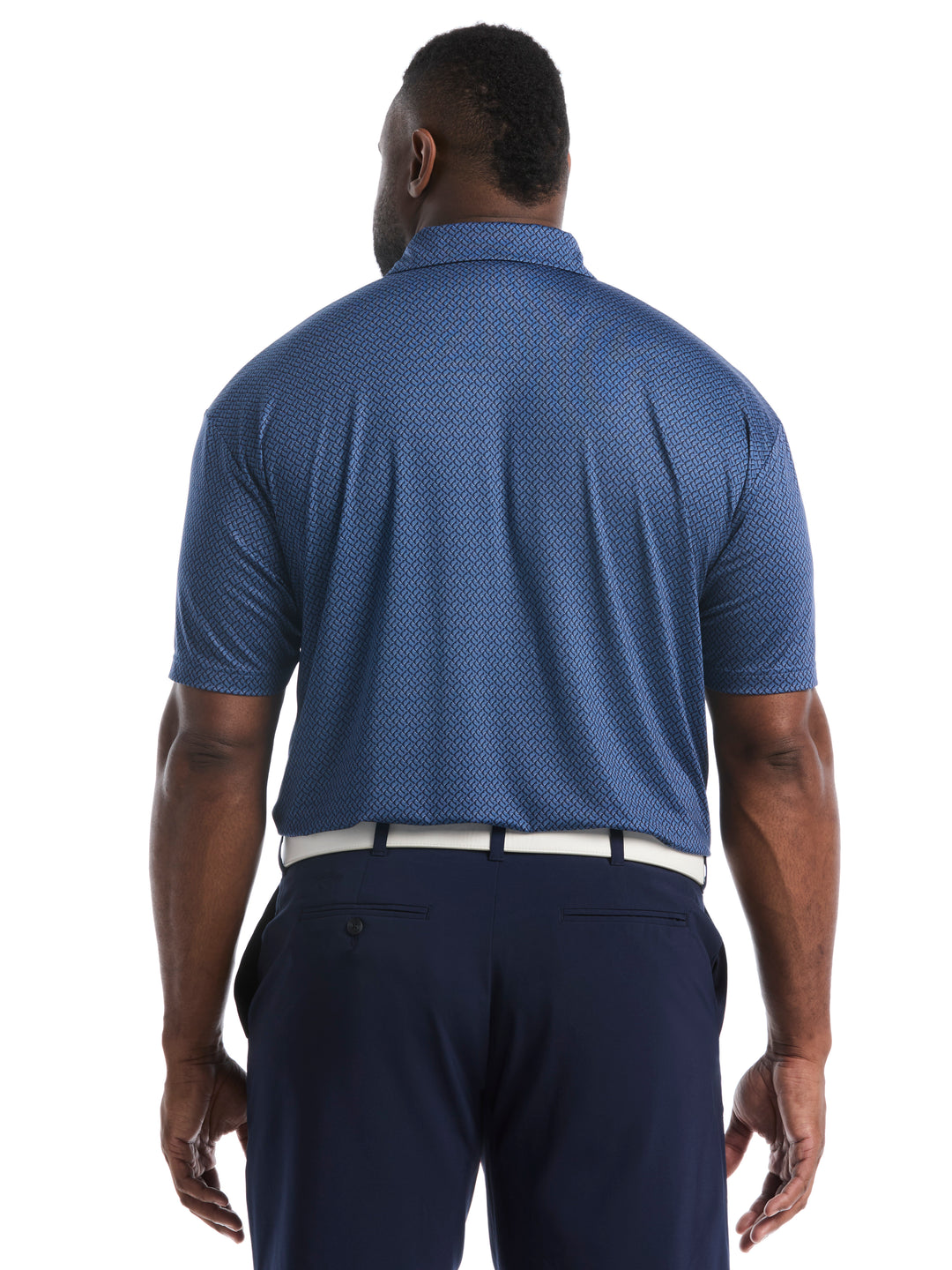 Big & Tall Engineered Blocked Geo Print Polo-Polos-Callaway