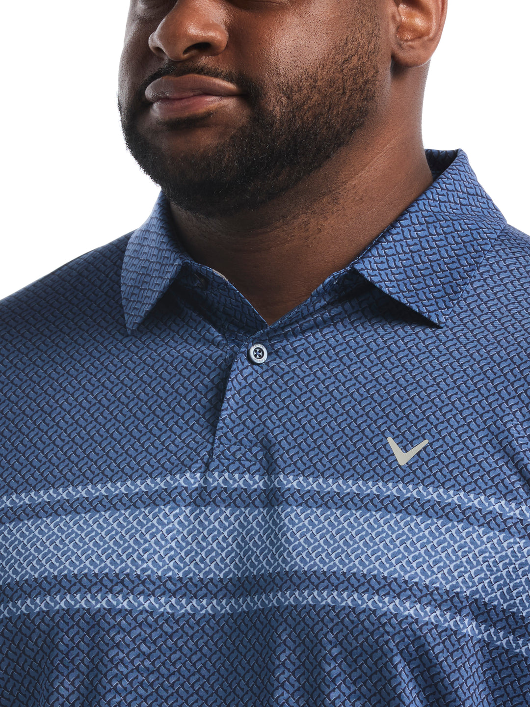 Big & Tall Engineered Blocked Geo Print Polo-Polos-Callaway