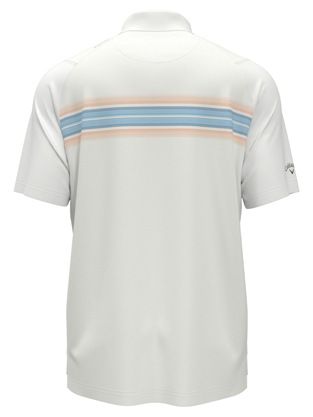 Engineered Oxford Stripe Golf Polo (Bright White) 