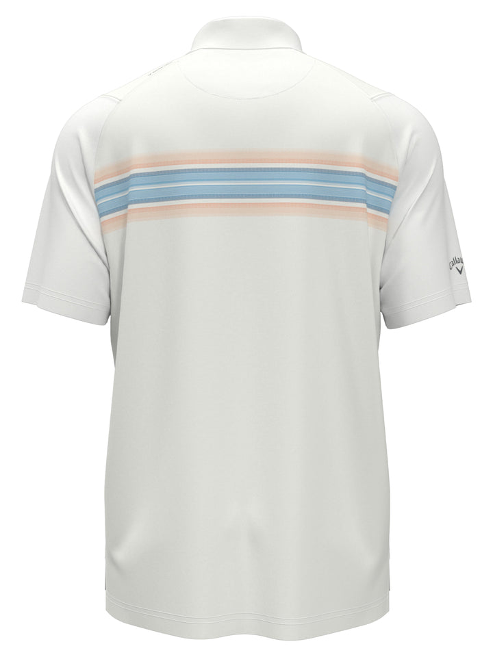 Engineered Oxford Stripe Golf Polo (Bright White) 