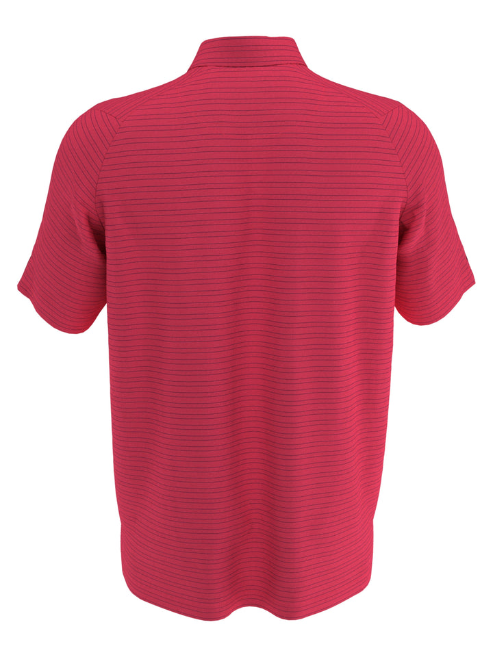 Short Sleeve All Over Tee Time Print Polo (Teaberry) 