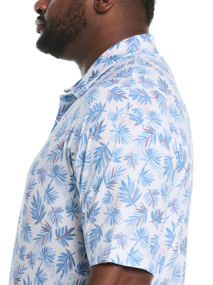 Big & Tall Floral Polo (Bright White) 