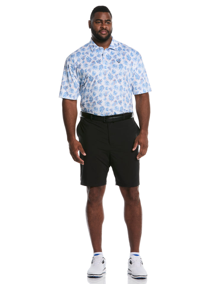 Big & Tall Floral Polo (Bright White) 