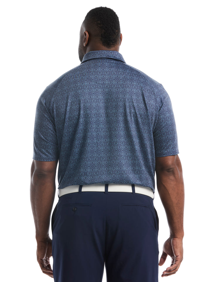 Big & Tall Fractal Chevron Print Polo-Polos-Callaway