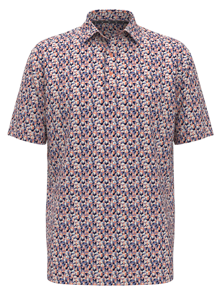 Big & Tall Golf Essentials All Over Polo (Coral Chic) 