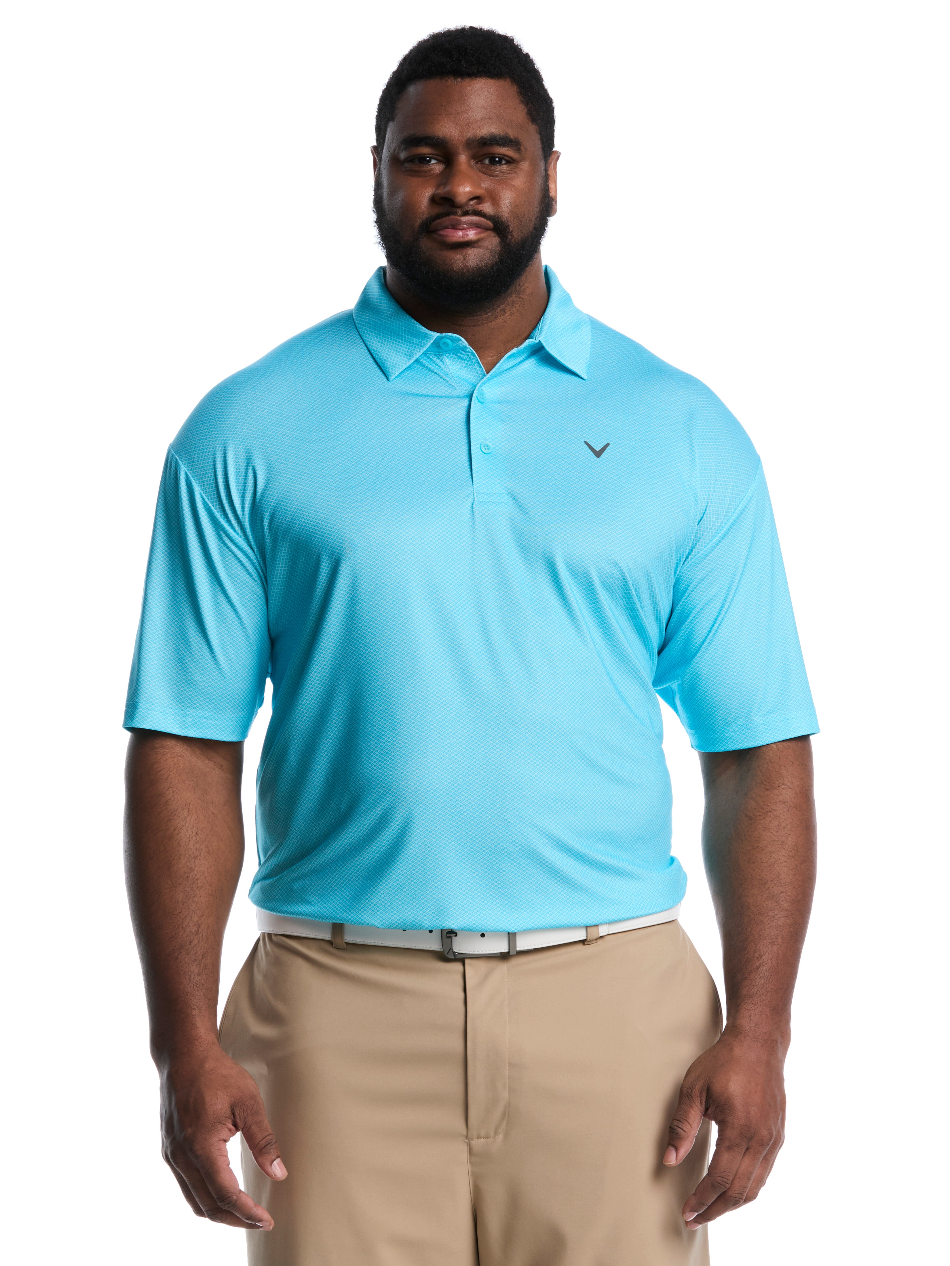 Big & Tall Heather Geo Print Golf Polo – Callaway Apparel