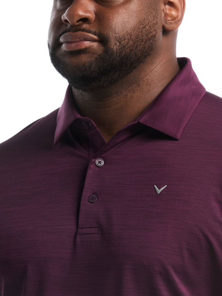 Big & Tall Heather Jacquard Essential Polo-Polos-Callaway