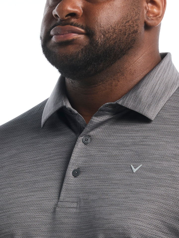 Big & Tall Heather Jacquard Essential Polo-Polos-Callaway