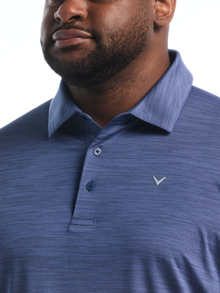 Big & Tall Heather Jacquard Essential Polo-Polos-Callaway