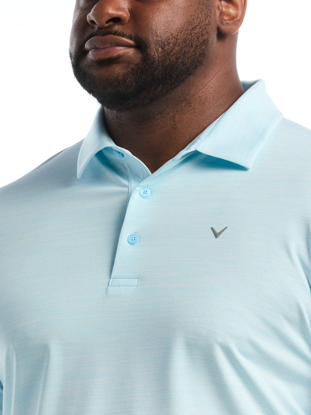 Big & Tall Heather Jacquard Essential Polo-Polos-Callaway