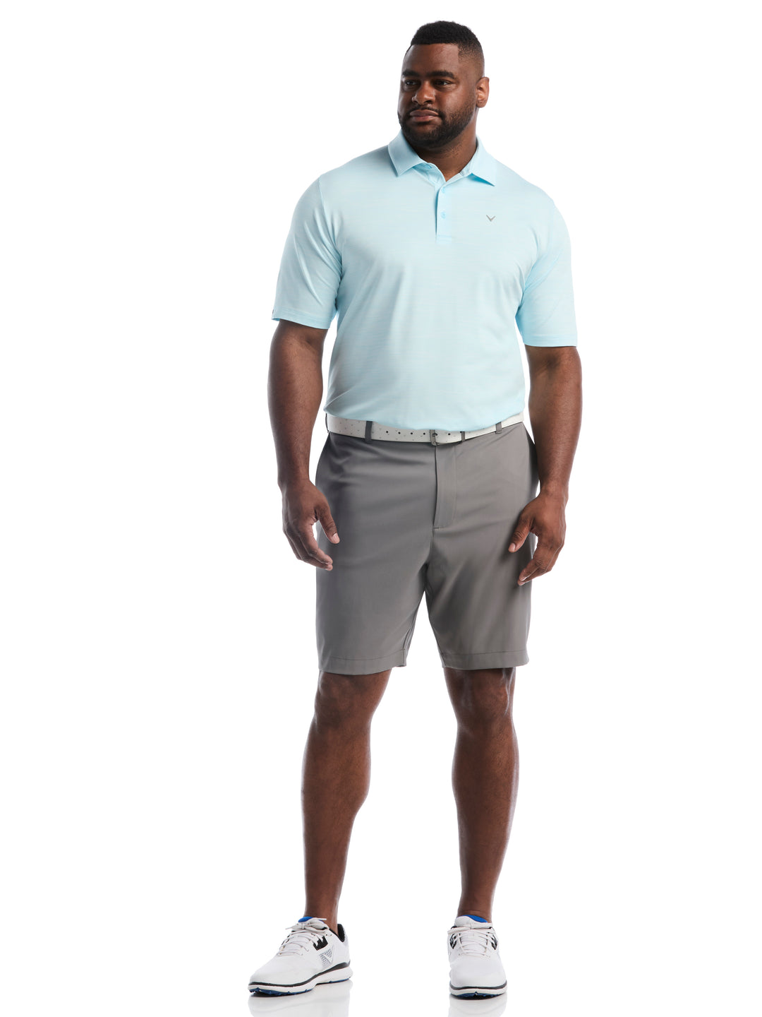 Big & Tall Heather Jacquard Essential Polo-Polos-Callaway