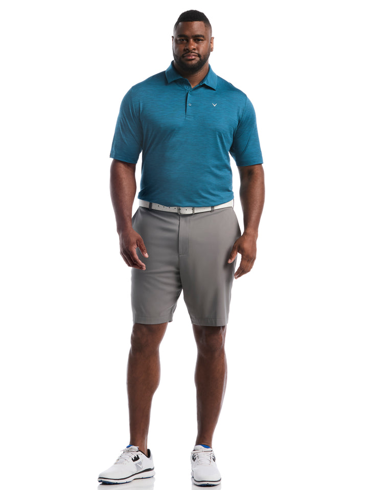 Big & Tall Heather Jacquard Essential Polo-Polos-Callaway