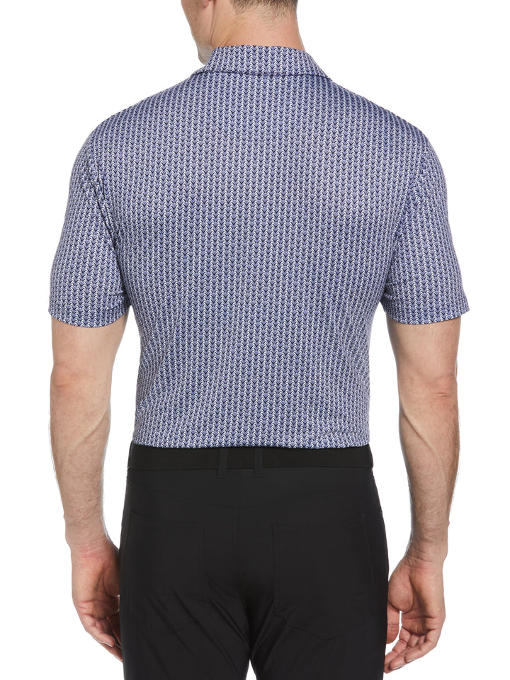 Big & Tall Herringbone Print Polo-Polos-Callaway