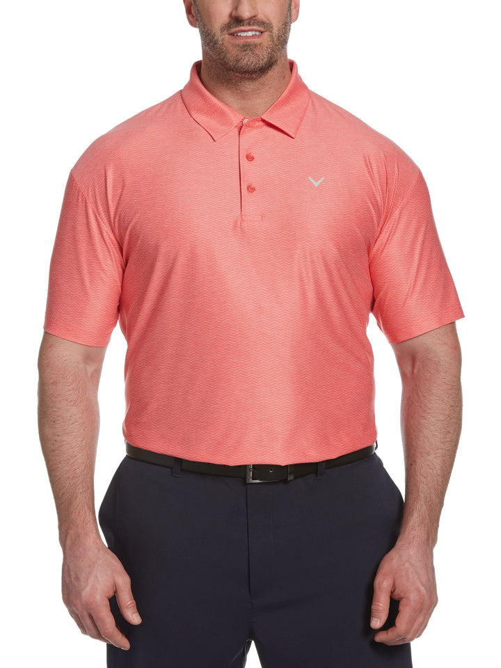 Big & Tall Jaspe Geometric Print Polo-Polos-Callaway