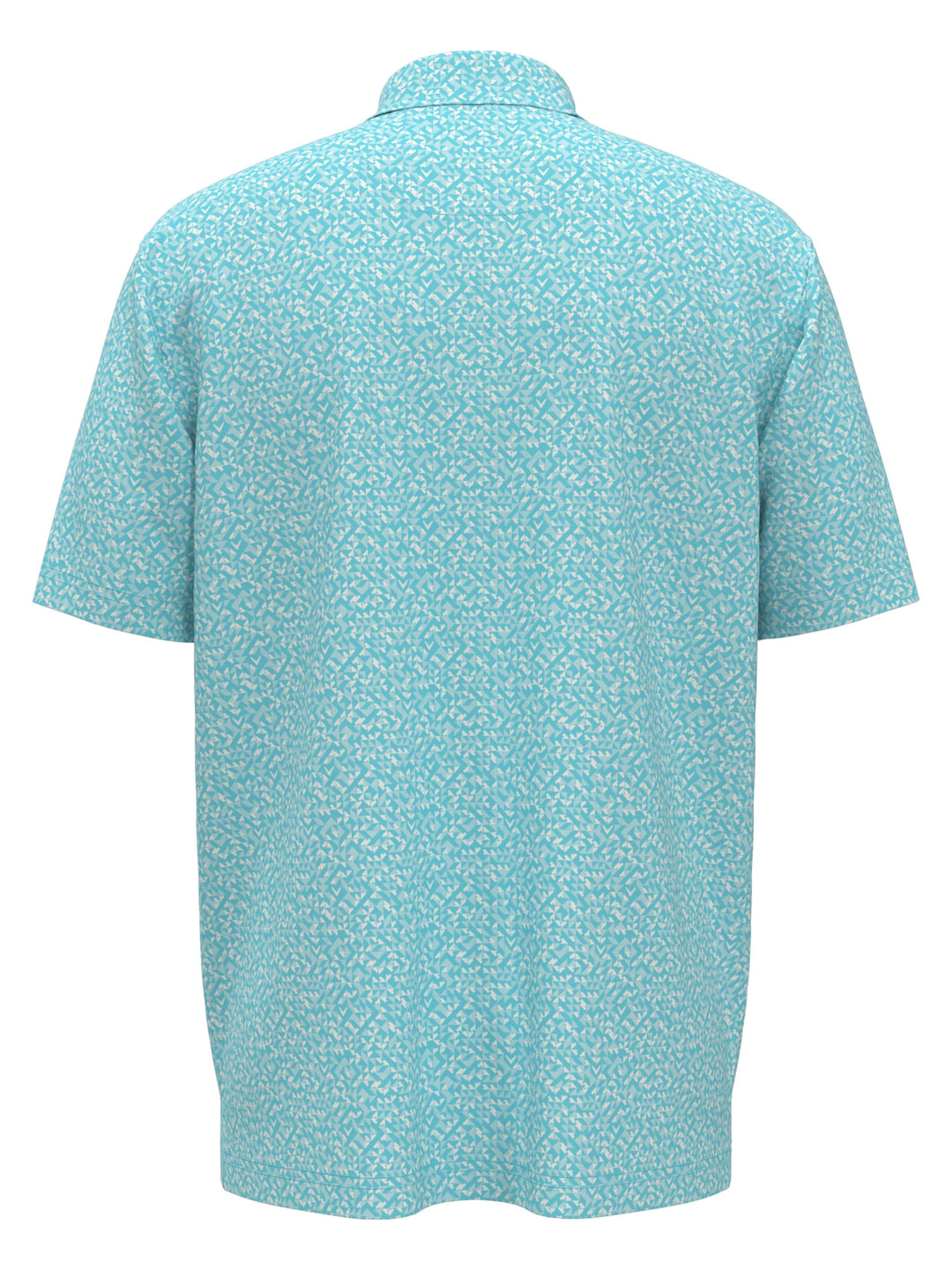 Big & Tall Linear Chevron Print Polo (Blue Radiance) 