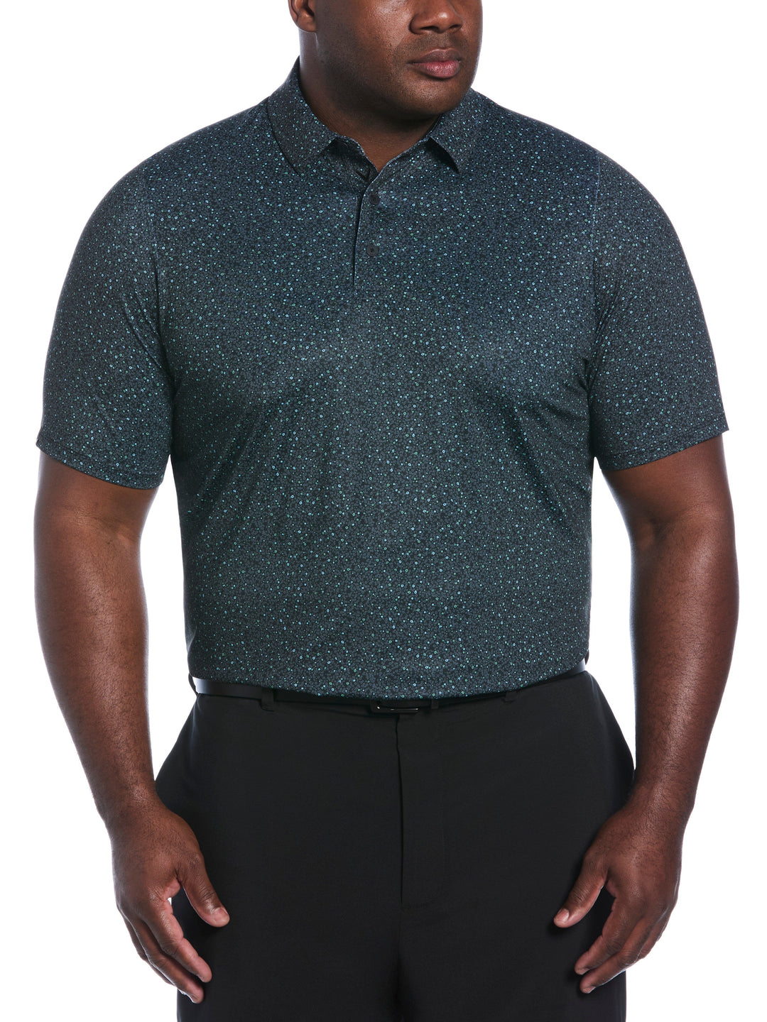 Big & Tall Micro Floral Print Polo-Polos-Callaway
