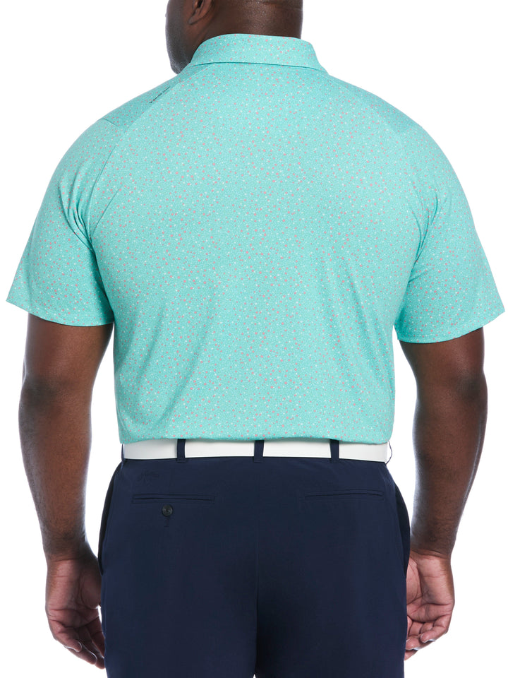 Big & Tall Micro Floral Print Polo-Polos-Callaway