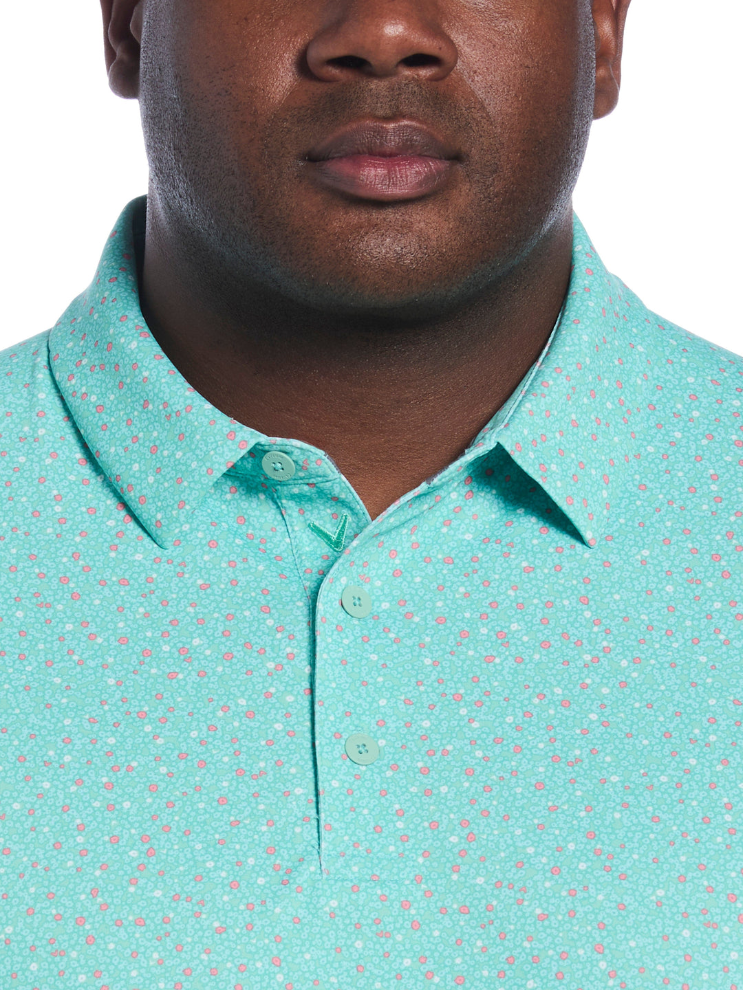 Big & Tall Micro Floral Print Polo-Polos-Callaway