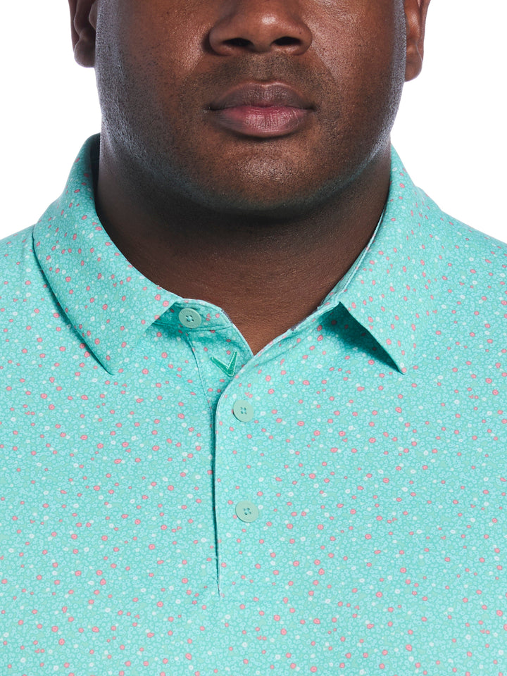 Big & Tall Micro Floral Print Polo-Polos-Callaway
