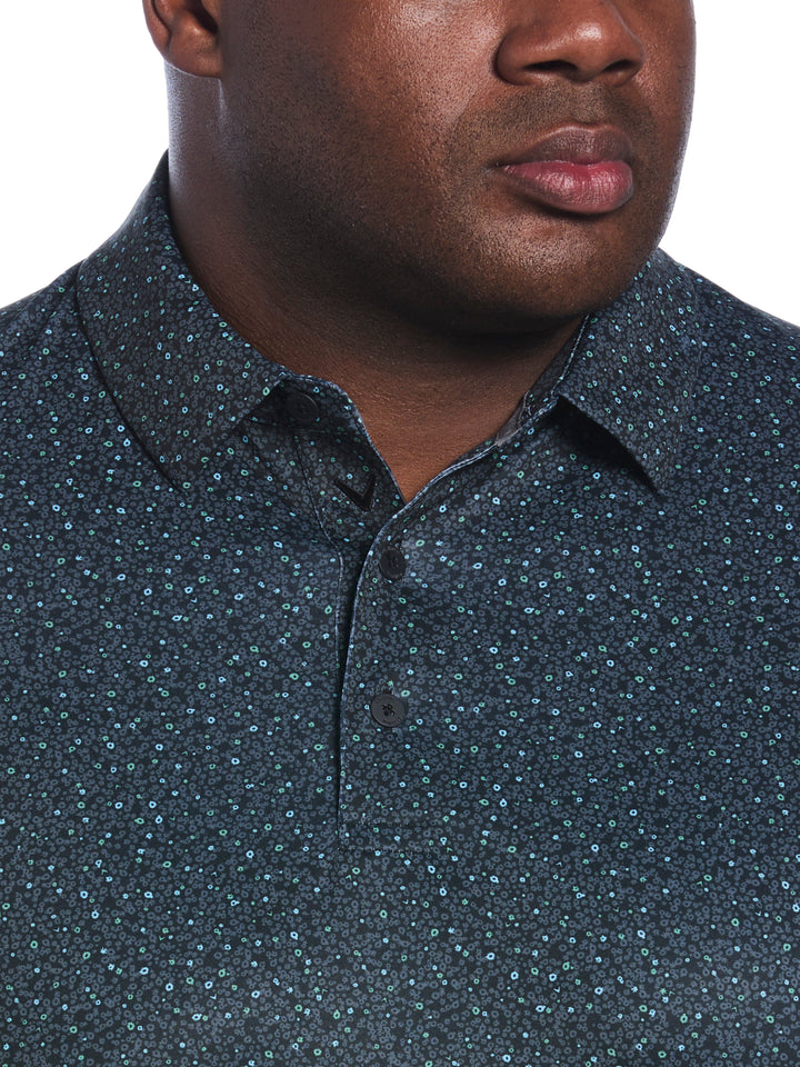 Big & Tall Micro Floral Print Polo-Polos-Callaway