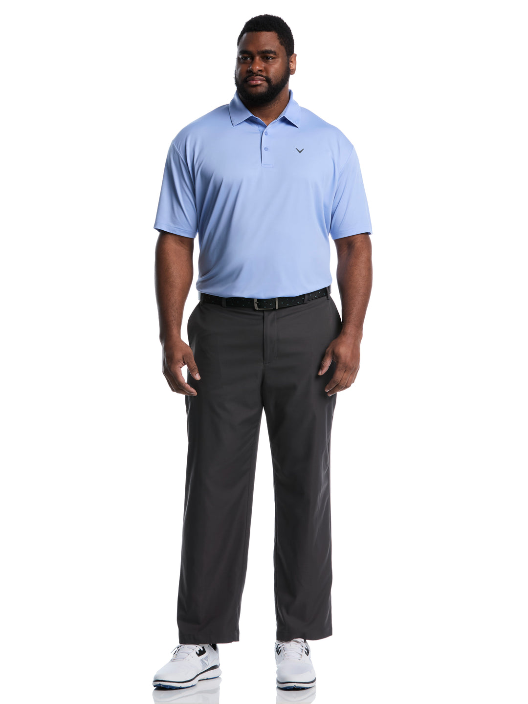 Big & Tall Micro Hex Golf Polo (Chambray) 