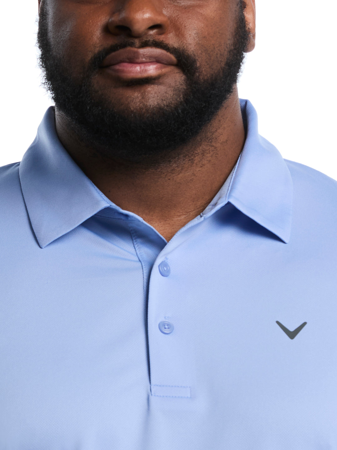 Big & Tall Micro Hex Golf Polo (Chambray) 