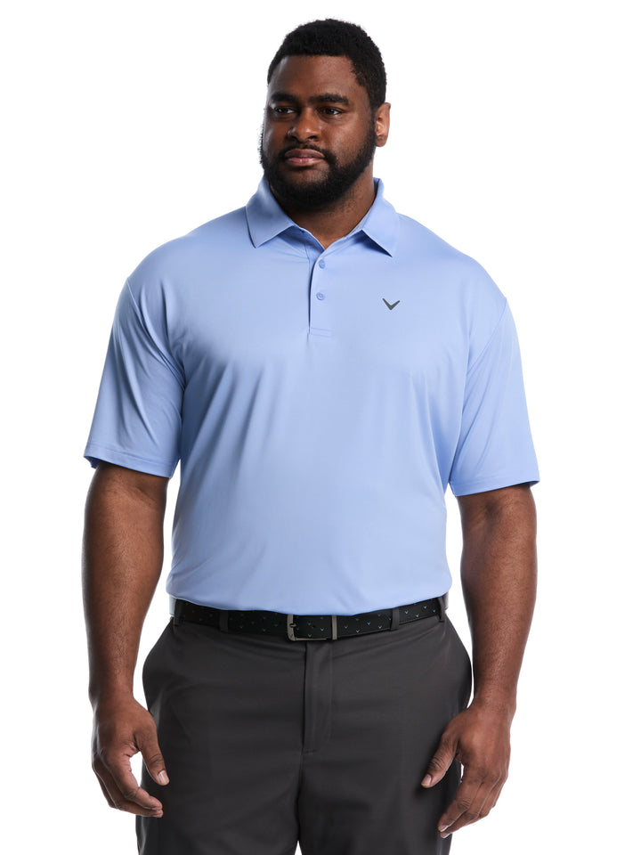 Big & Tall Micro Hex Golf Polo (Chambray) 