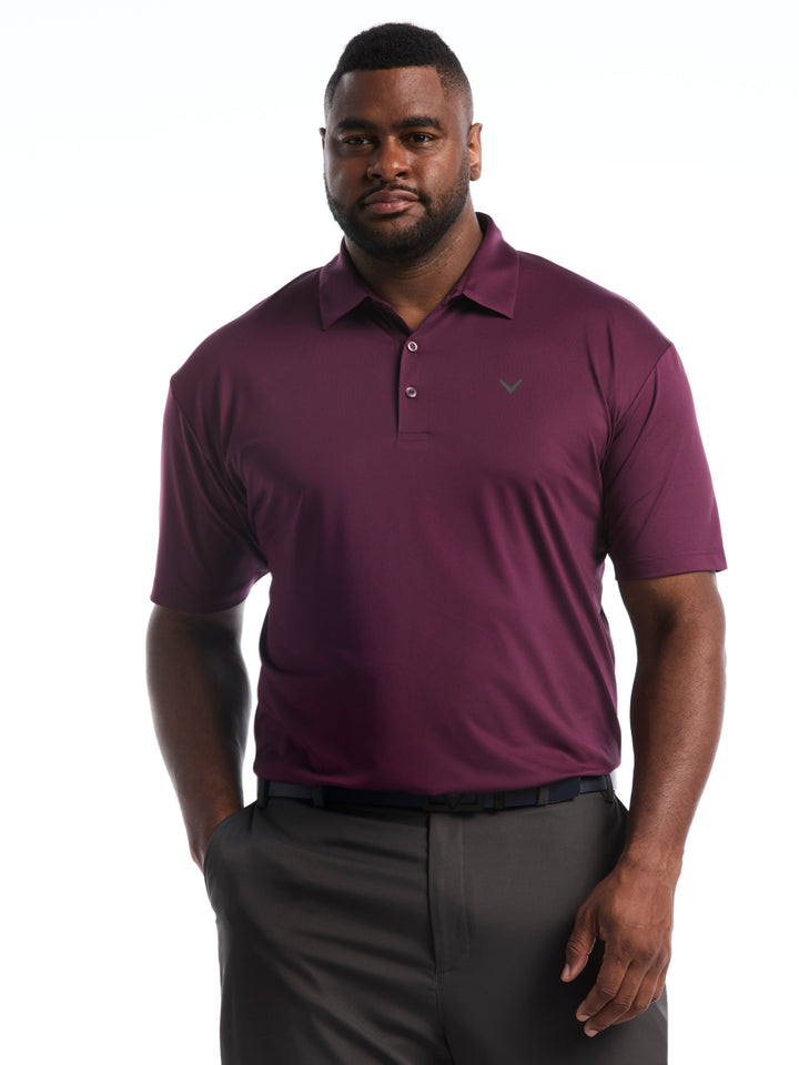 Big & Tall Micro Hex Polo-Polos-Italian Plum-1X-Callaway