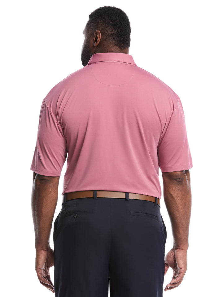Big & Tall Micro Hex Golf Polo (Mesa Rose) 
