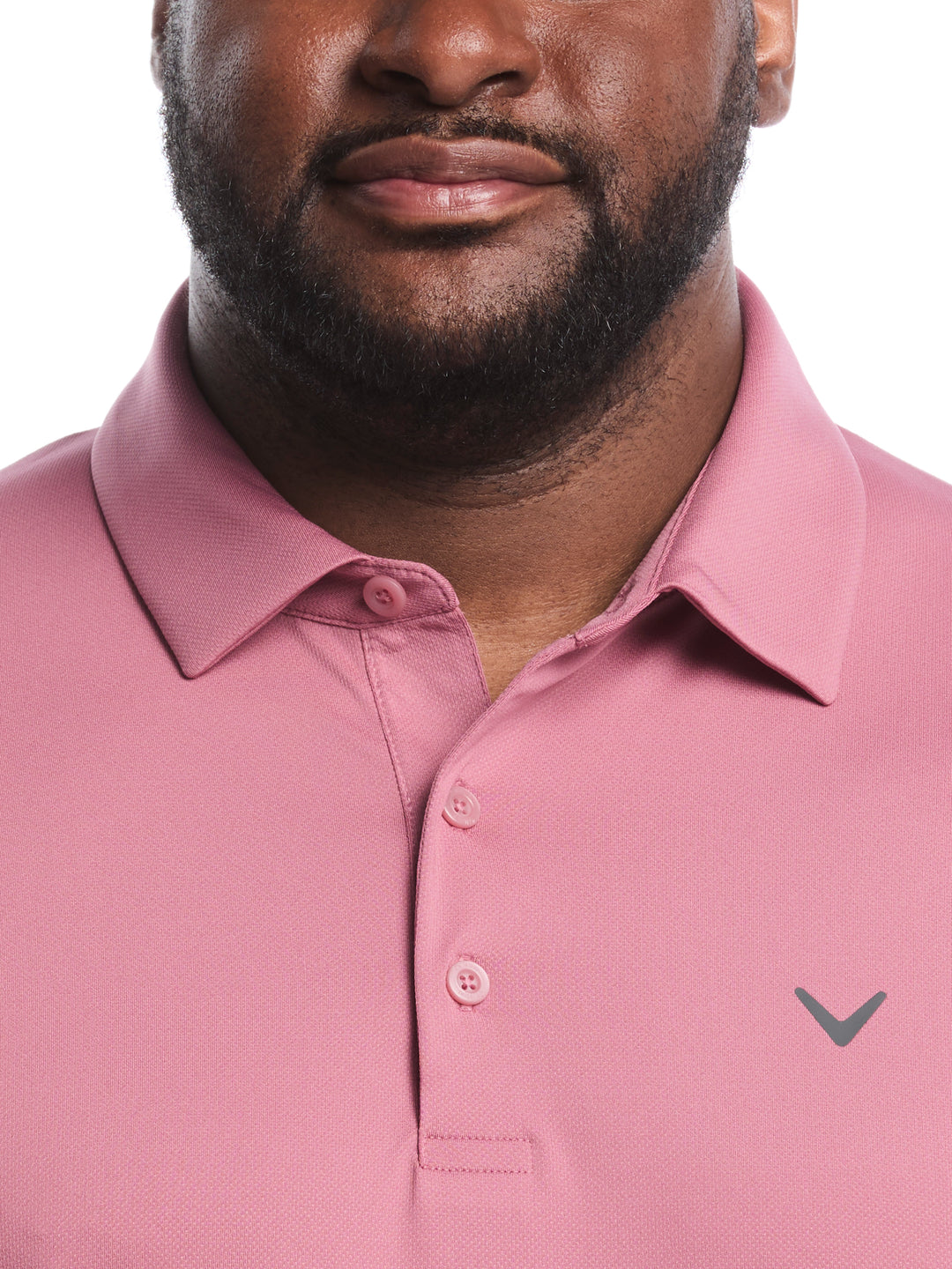 Big & Tall Micro Hex Golf Polo (Mesa Rose) 