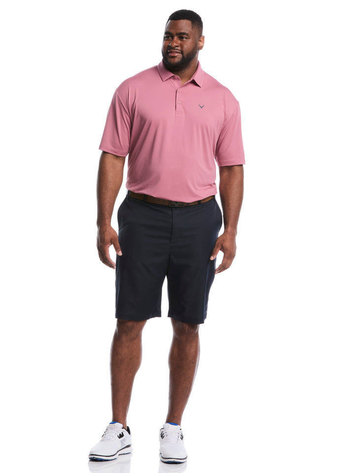 Big & Tall Micro Hex Golf Polo (Mesa Rose) 