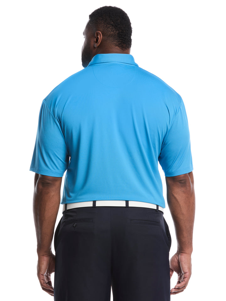 Big & Tall Micro Hex Golf Polo (Cendre Blue) 