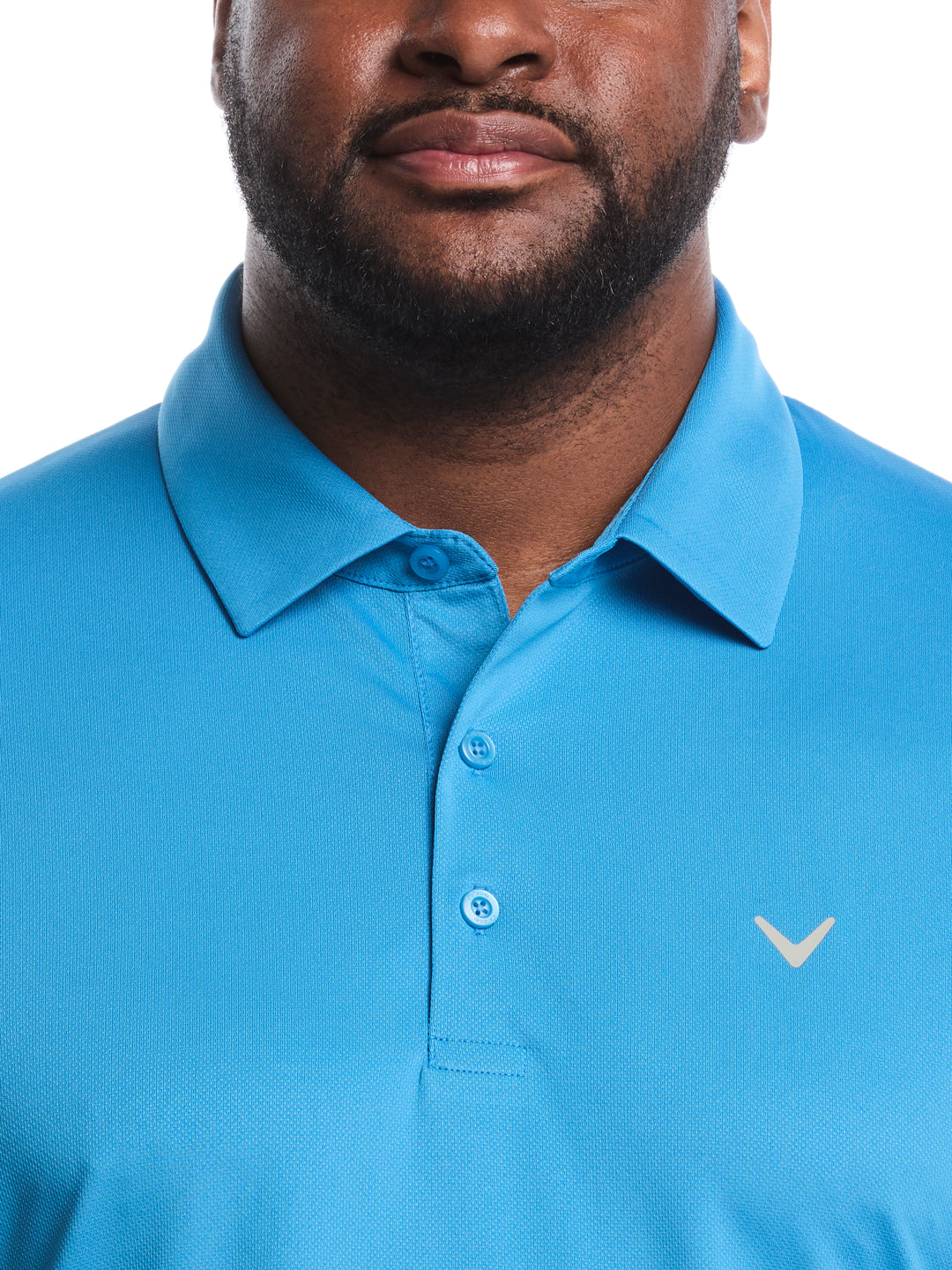 Big & Tall Micro Hex Golf Polo (Cendre Blue) 