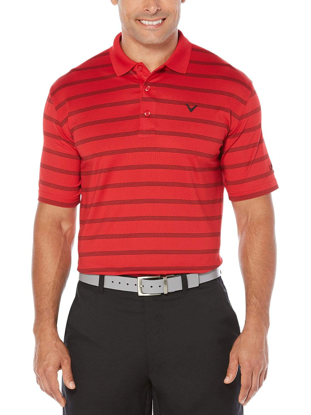 Big & Tall Opti-Dri Striped Polo-Polos-Callaway Apparel