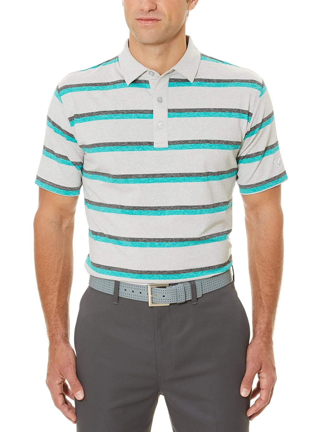 Big & Tall Opti-Soft Heather Printed Stripe Golf Polo – Callaway