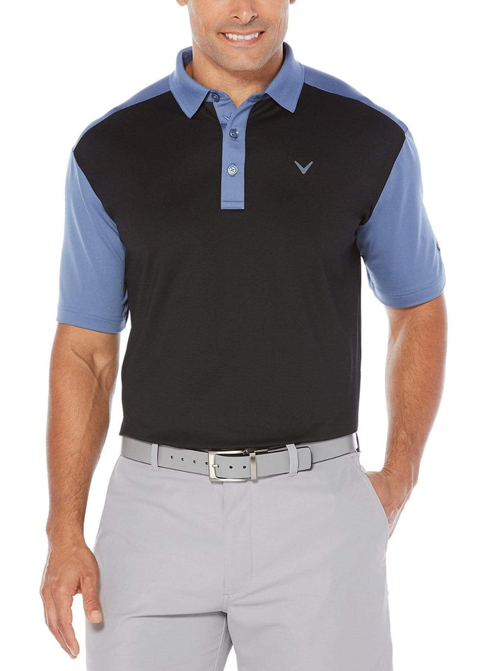 Big & Tall Opti-Stretch Color Blocked Polo-Polos-Callaway Apparel