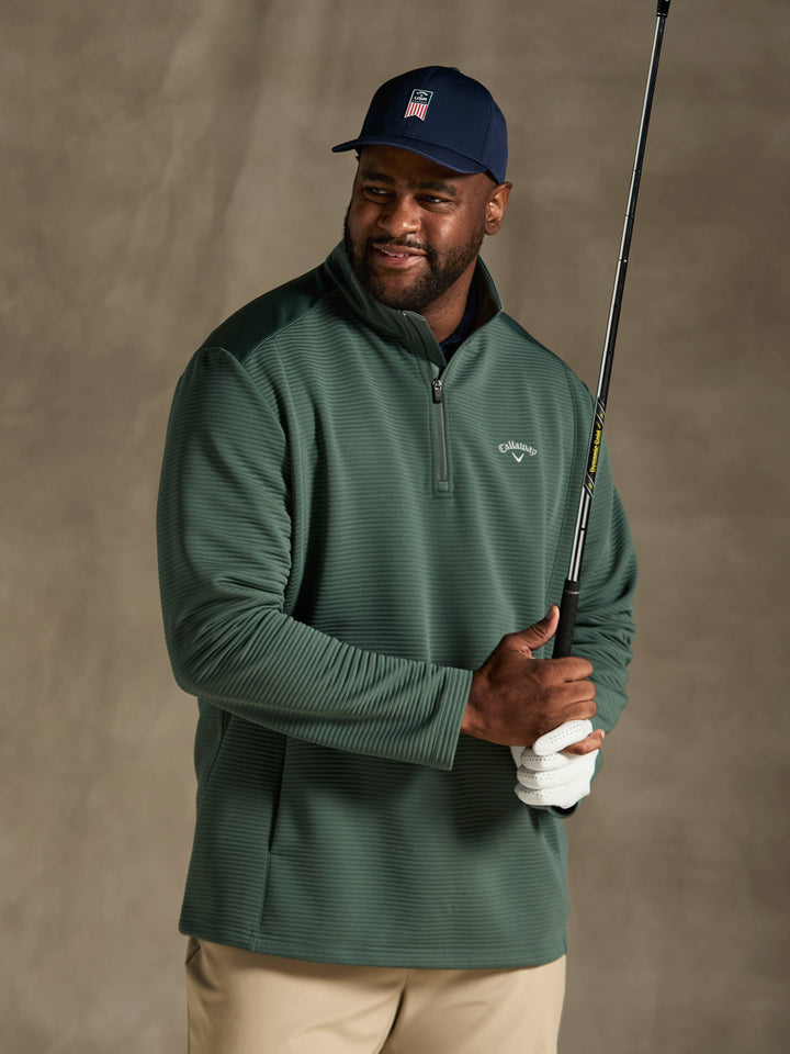 Big & Tall Ottoman Quarter Zip-Pullovers-Callaway