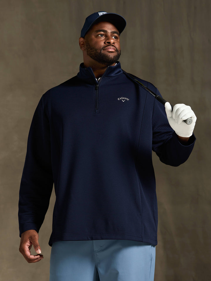Big & Tall Ottoman Quarter Zip-Pullovers-Callaway