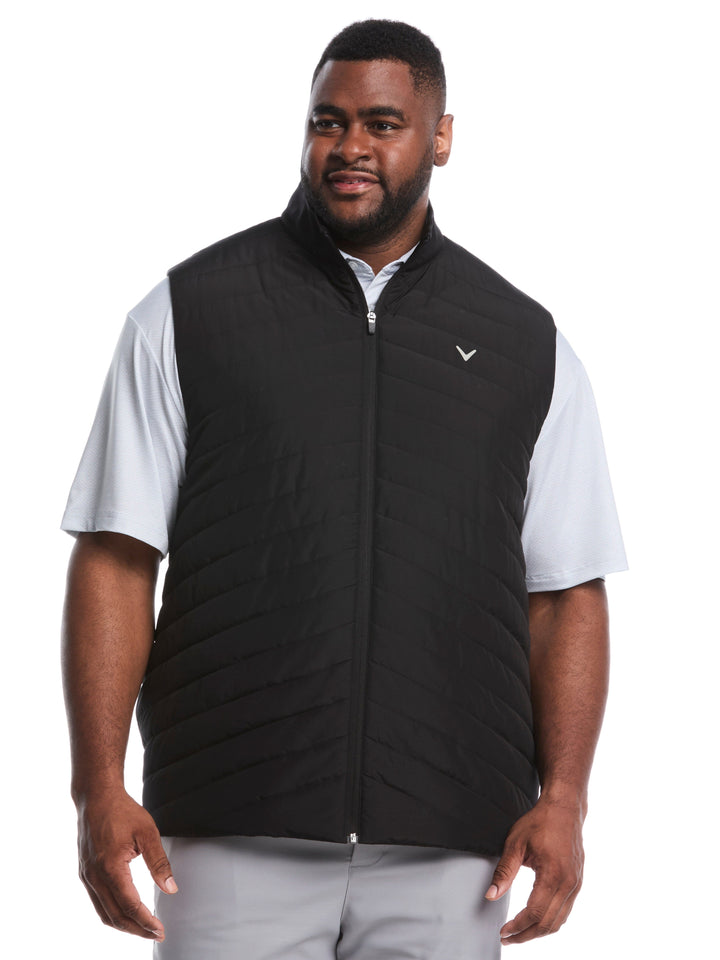 Quilted Golf Puffer Vest (Caviar) 