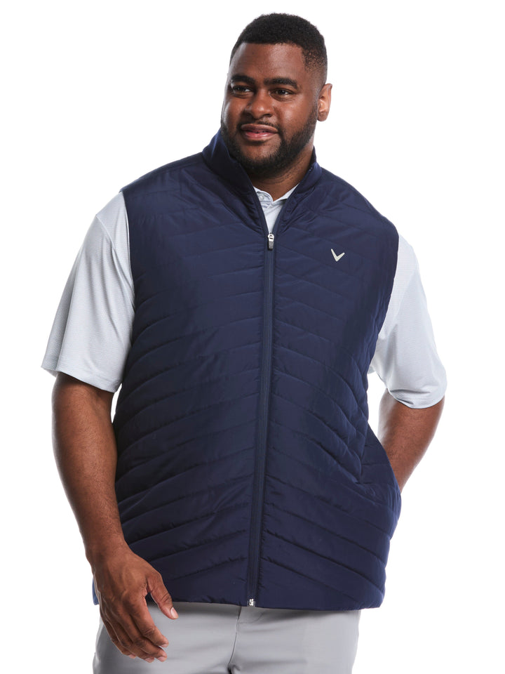 Quilted Golf Puffer Vest (Peacoat) 
