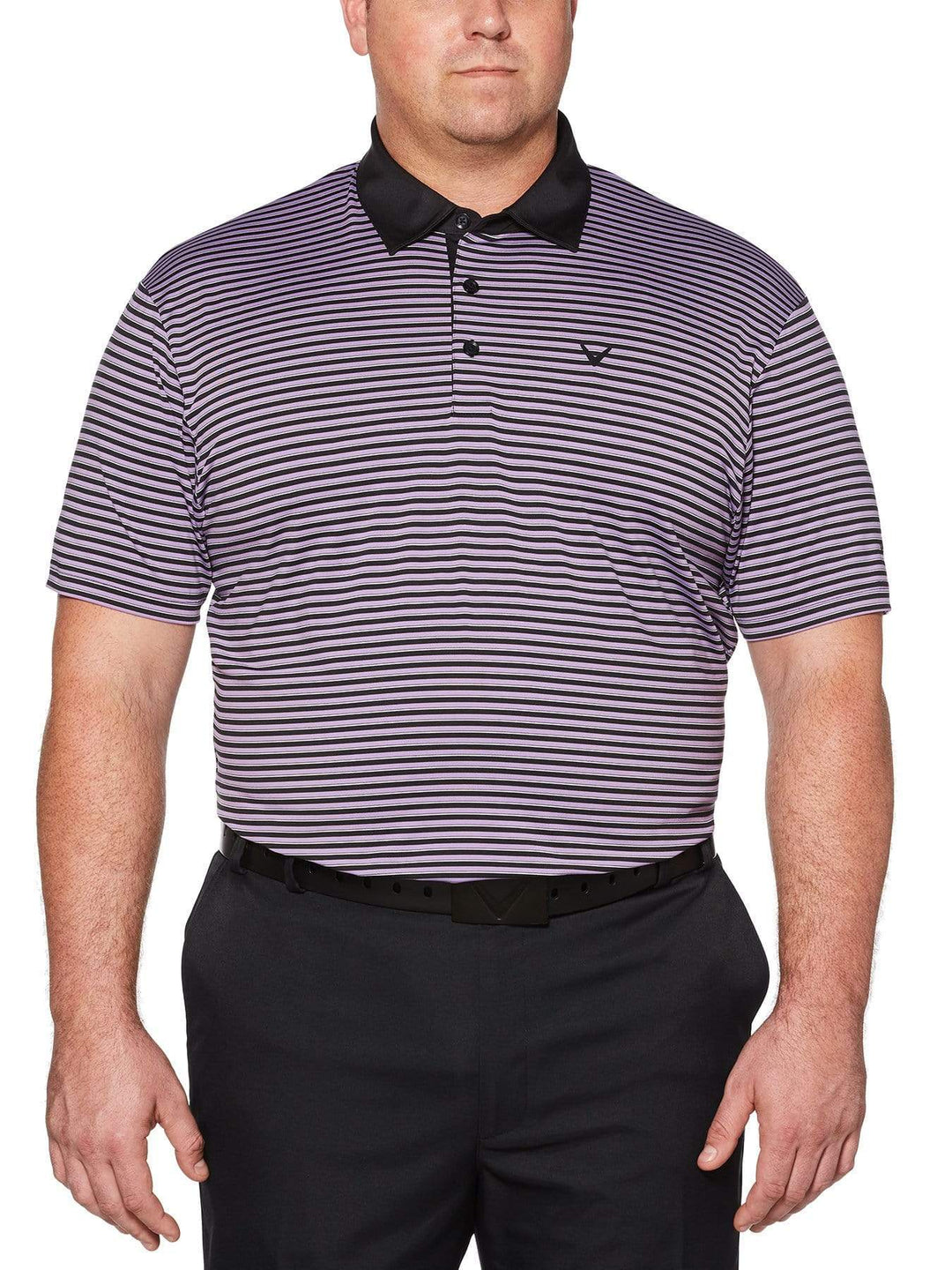 Big & Tall Refined 3-Color Stripe Polo Polos