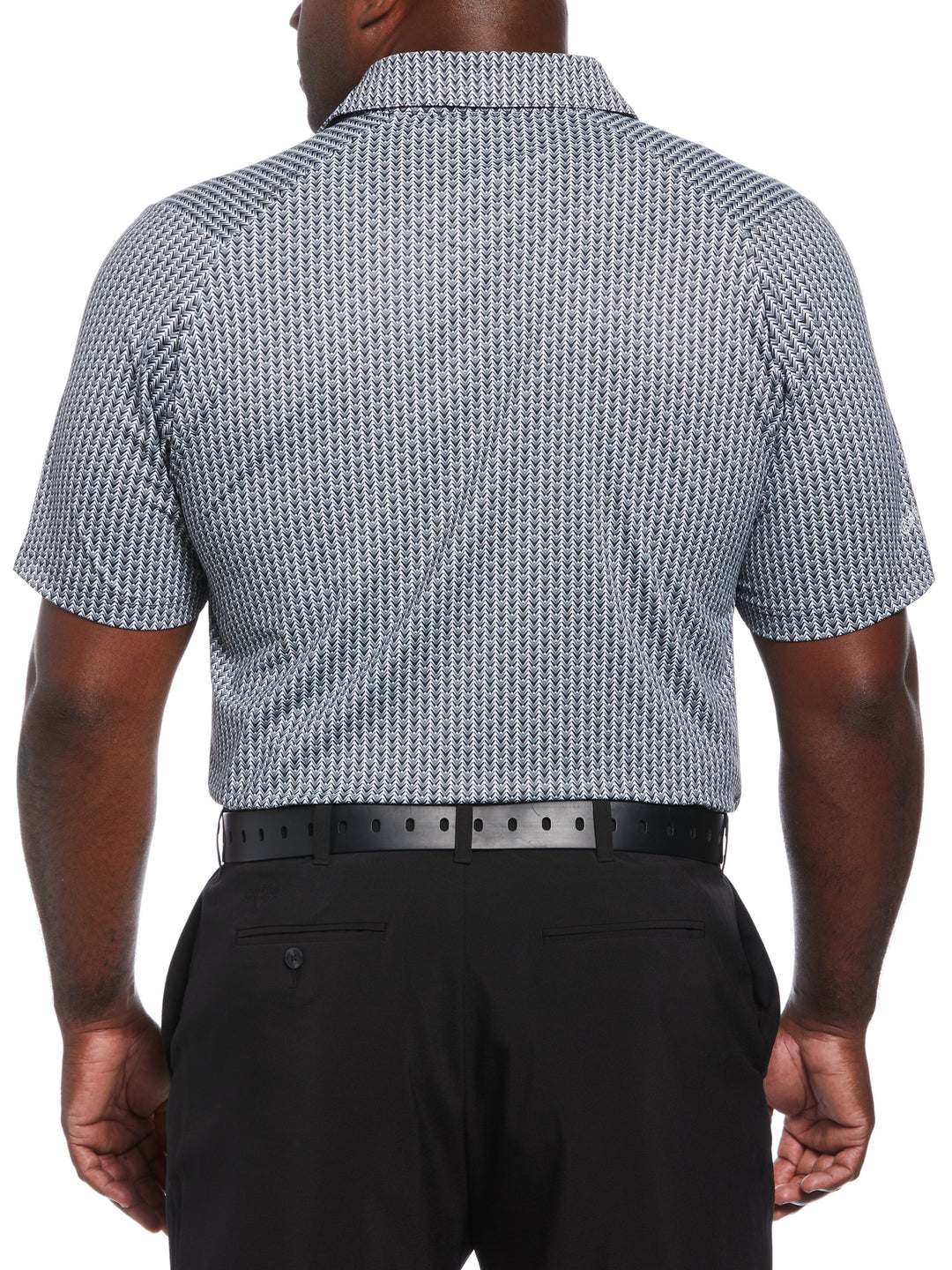Big & Tall Short Sleeve All Over Trademark Print Polo-Polos-Callaway