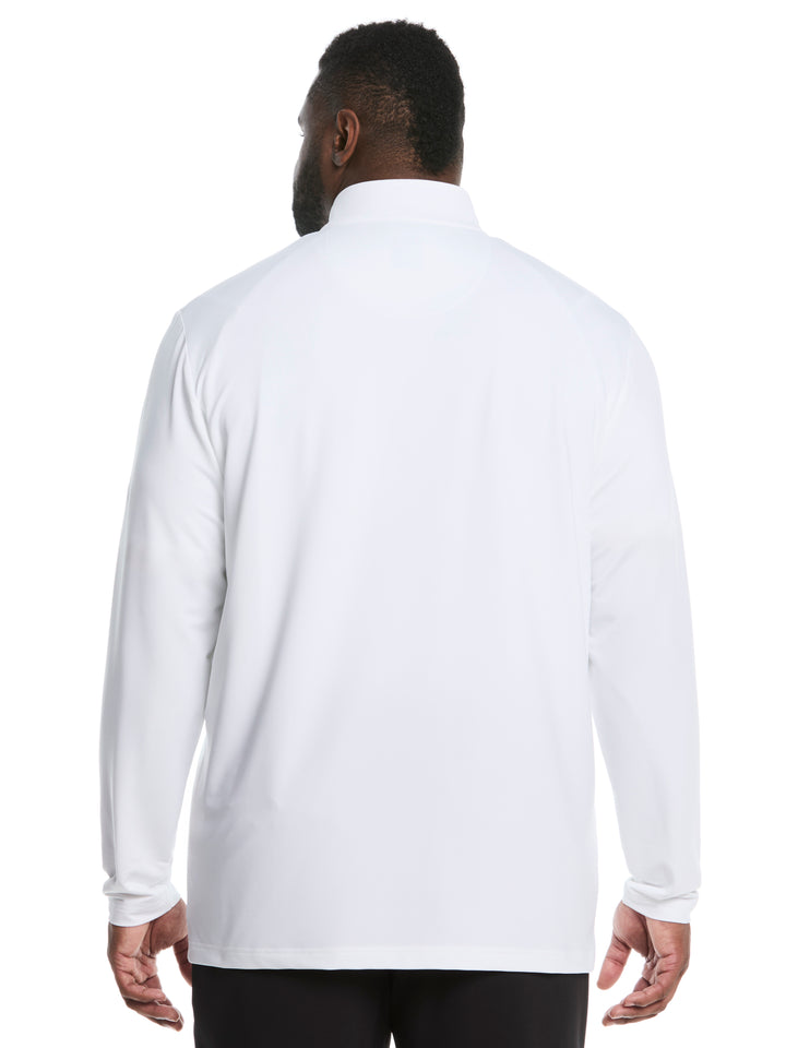 Big & Tall Solid Sun 1/4 Zip Pullover (Bright White) 