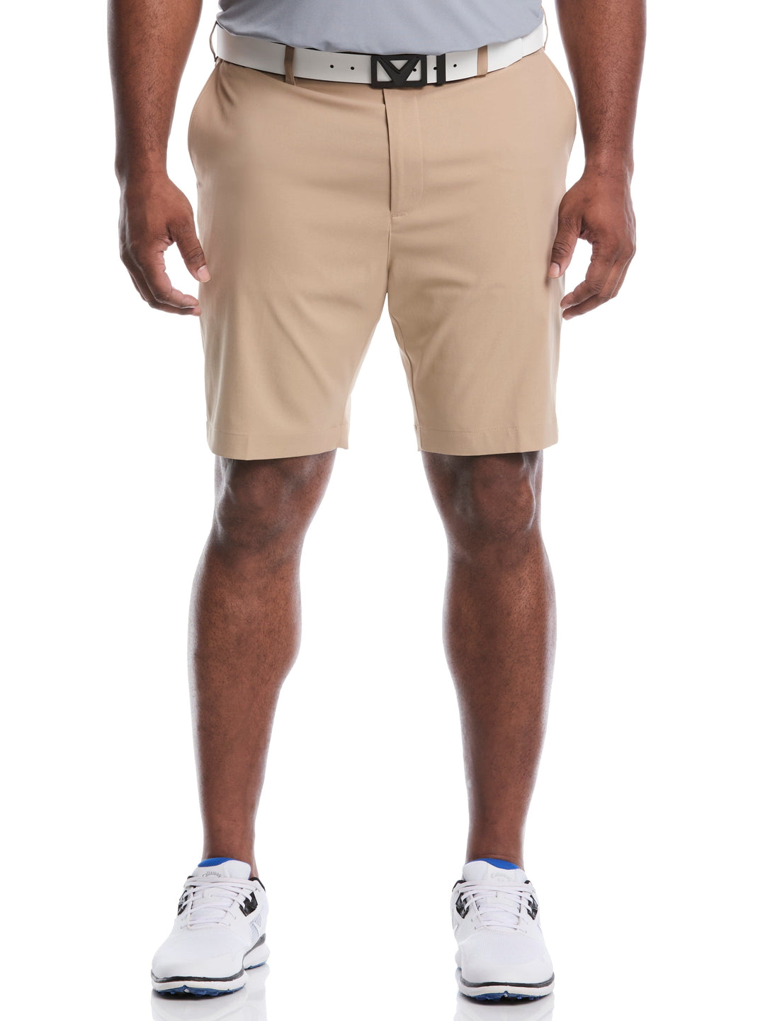 Opti-Stretch Solid Short with Active Waistband (Chinchilla) 