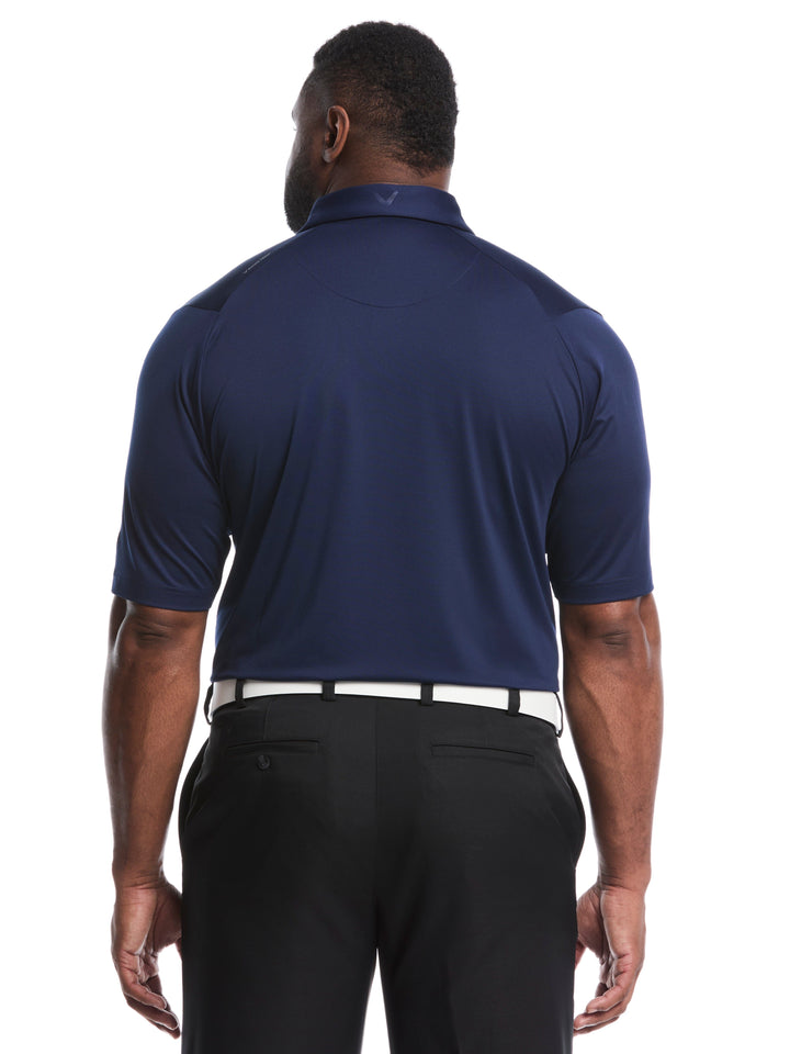 Big & Tall Solid Swing Tech Golf Polo Shirt (Peacoat) 