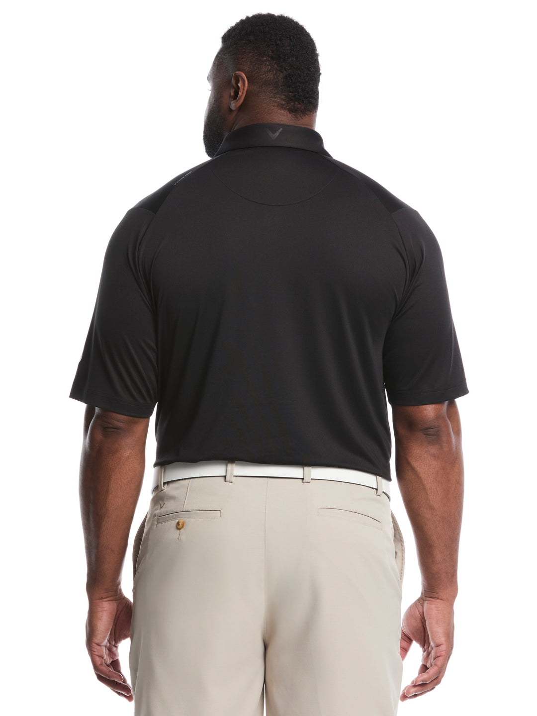 Big & Tall Solid Swing Tech Golf Polo Shirt (Caviar) 